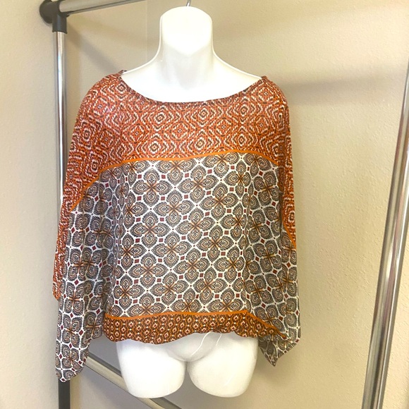 Orange bohemian blouse - Picture 1 of 8